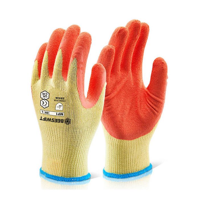 Beeswift Multipurpose Latex Rubber Coated Work Gloves