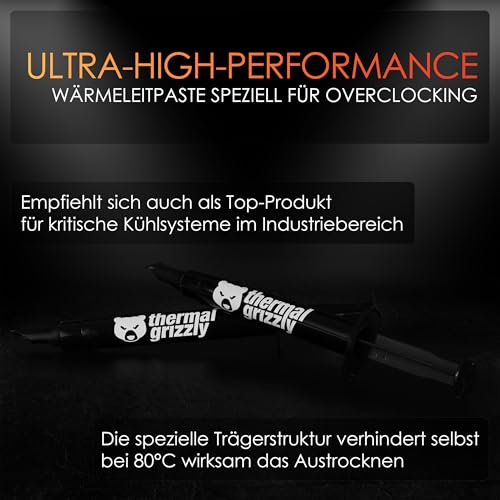 Thermal Grizzly Kryonaut - 1 Gram - Extremly High Performance Thermal Paste - for Demanding Applications and Overclocking CPU/GPU/PS4/PS5/Xbox