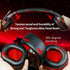 TERRIFI Stereo Pro Gaming Headset with ENC Noise Cancelling Microphone, LED Light, Surround Sound, and Soft Memory Earmuffs for PS5 PS4 for Xbox One Switch PC Laptop Mobilephone, Red