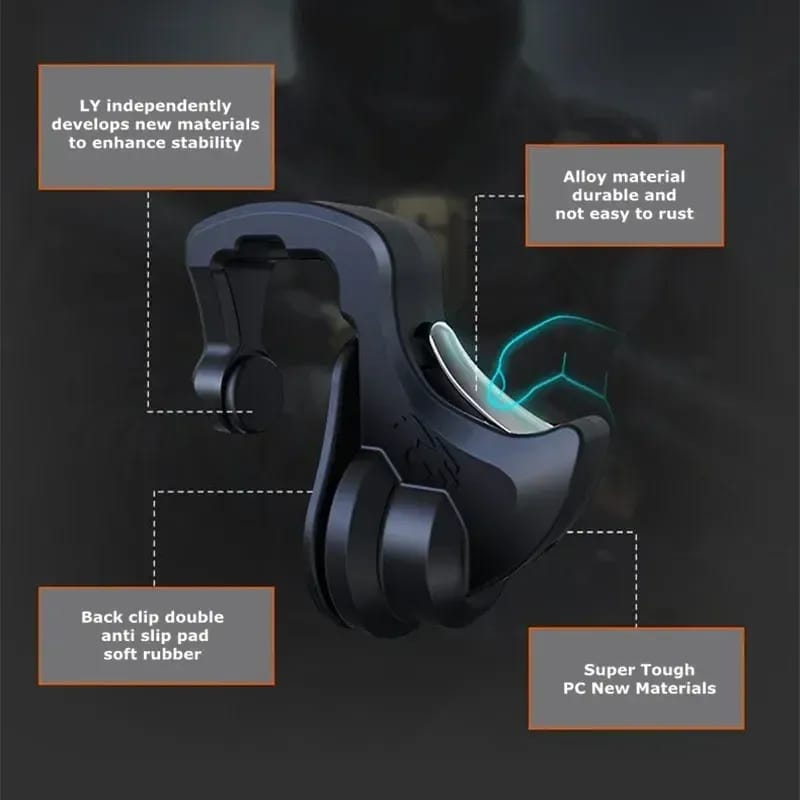 LY 2 PCS MOBILE PHONE 4 FINGER GAME PHYSICS TRIGGER