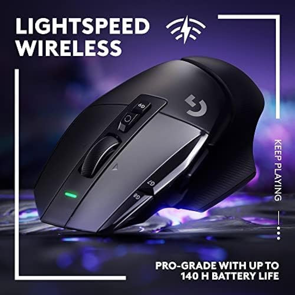 AECOMP - Logitechs G502 X Lightspeed Wireless Gaming Mouse Lightforce Hybrid Optical-Mechanical Switches Hero 25k Gaming Sensor Pc Macos (G502X Wireless White)