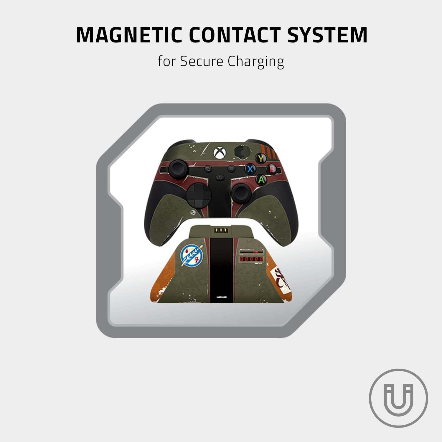 Razer Limited Edition Boba Fett Wireless Controller & Quick Charging Stand Bundle for Xbox Series X|S, Xbox One: Impulse Triggers - Textured Grips - 12hr Battery Life - Magnetic Secure Charging