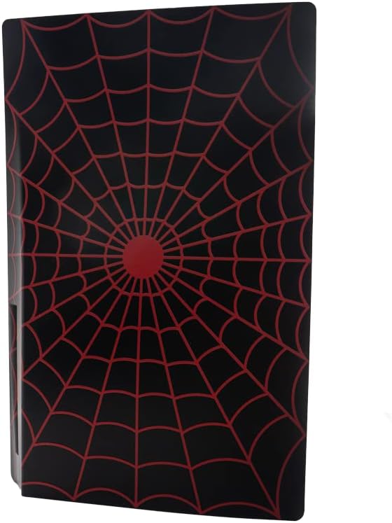 SWITCH PS5 Faceplate Set Spider Design For PlayStation 5 Console Disc Edition, Face Plate, Skin, Shell, Protective Case, Cover, Replacement, PS5 Accessories, Top Grade Paint, Durable Rubber Finish