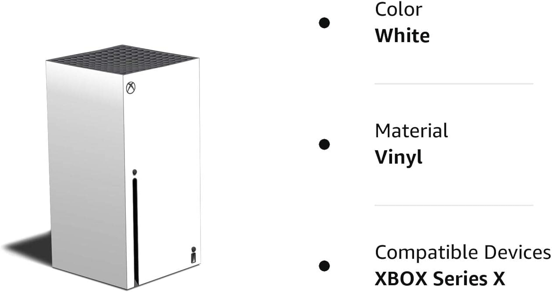 MightySkins Skin Compatible with Xbox Series X - Solid White | Protective, Durable, and Unique Vinyl Decal wrap Cover | Easy to Apply and Change Styles | Made in The USA, MIXBSERX-Solid White