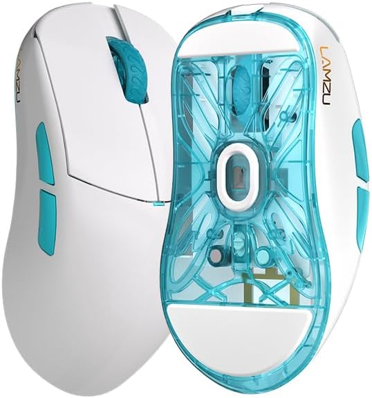 AECOMP - Lamzu Atlantis MINI PRO Gaming Mouse(4K Comptatible) (M-Pro Polar White)