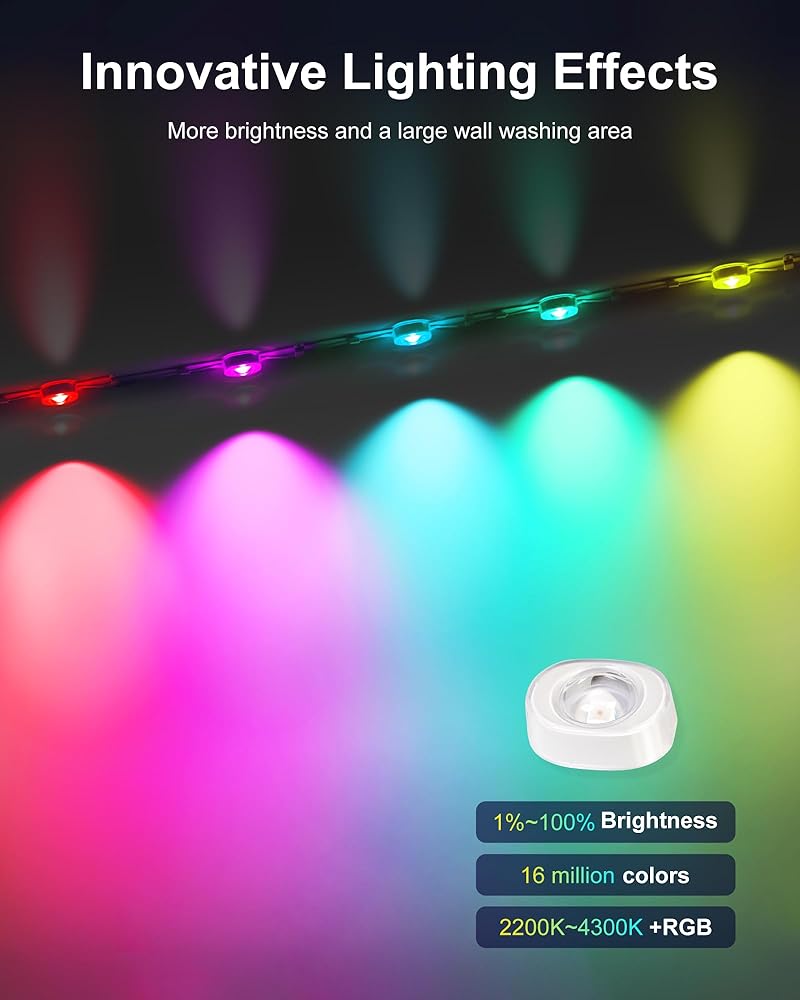 Nexillumi Permanent Outdoor Lights for House, 100ft Smart RGBIC Outside Lights with 72 Scene Modes