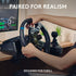 Logitech G923 Racing Wheel and Pedals for PS4 and PS5 - UAE Version & Driving Force Racing Shifter For G923, Black
