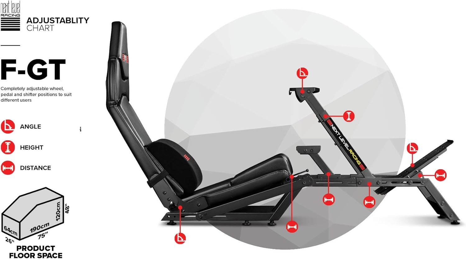 NEXT LEVEL 34965 FGT Racing Simulator Cockpit (PC)