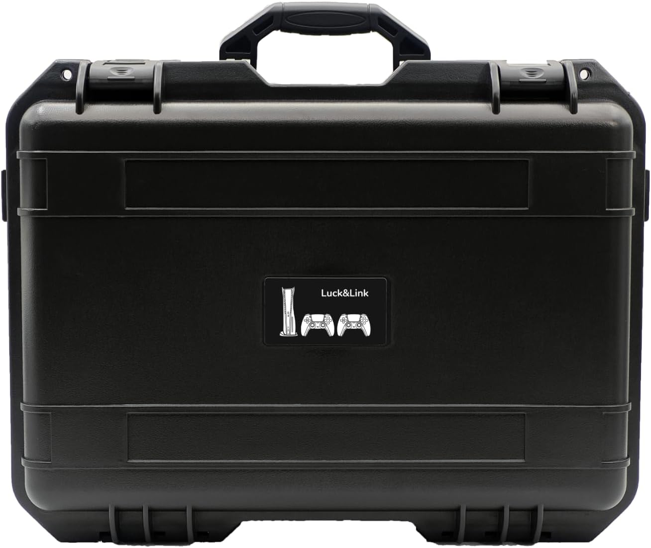 Luck&Link - Hard Shell Travel Case - Compatible with PS5 - Waterproof and Customized Foam for Standard and Digital Editions