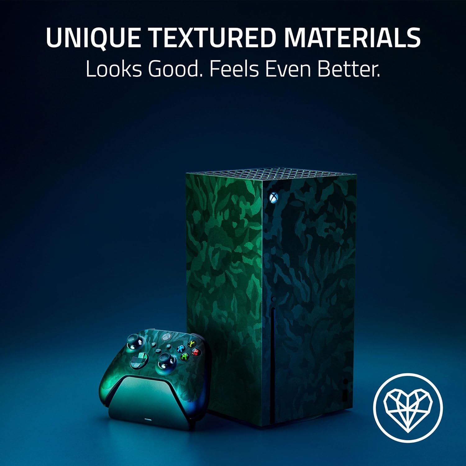 Razer Vinyl Console Skin: PlayStation 5 / PS5 (Digital) - Full Wrap - Premium 3M Cast Vinyl - Scratch Resistant - Unique Designs & Finishes - Easy Application - Green Hex Camo