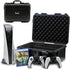 Luck&Link - Hard Shell Travel Case - Compatible with PS5 - Waterproof and Customized Foam for Standard and Digital Editions