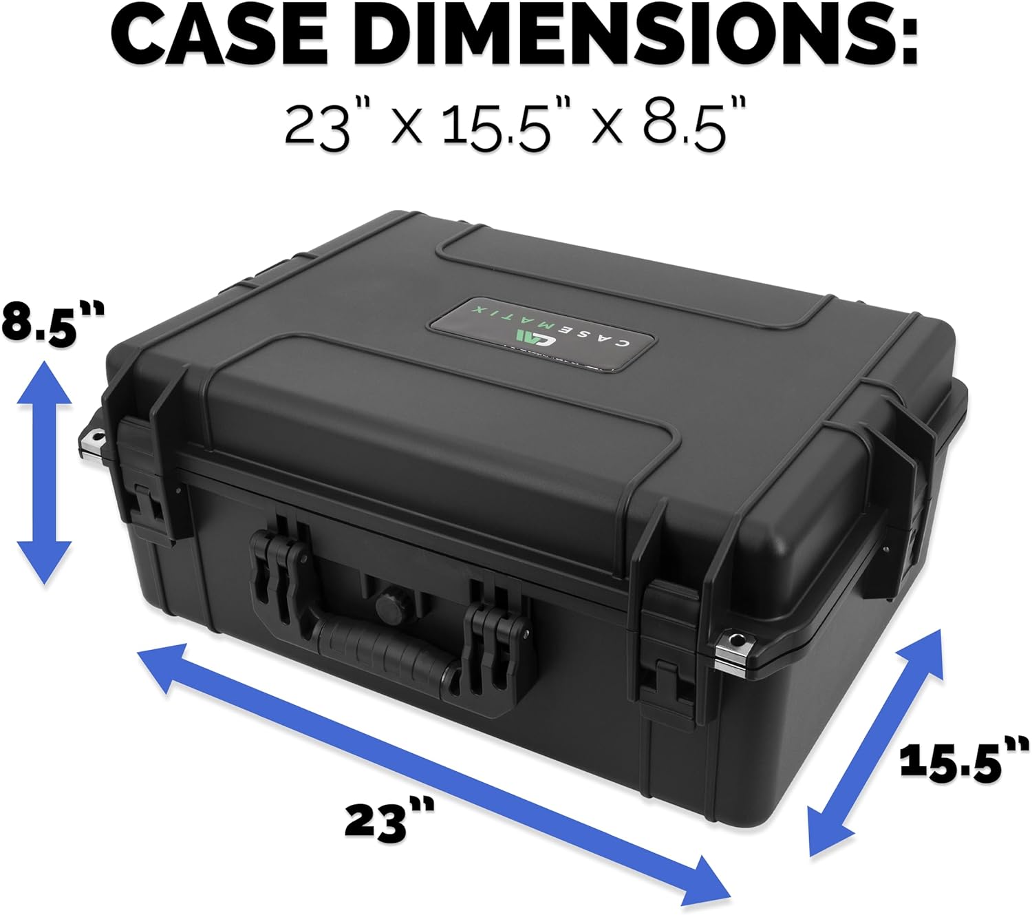 CASEMATIX Hard Shell Travel Case Pro Edition Compatible with Xbox Series X Console, Controllers, Headset and Other Accessories - Waterproof and Crushproof Carrying Case with Customized Foam Interior