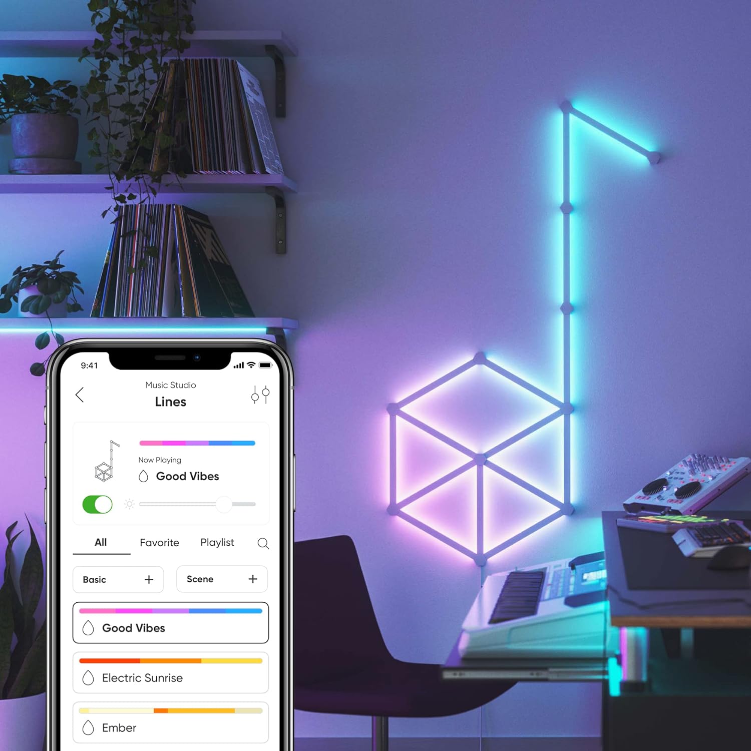 Nanoleaf Lines Starter Kit Modular Backlit Illumination, Smart Wifi Led System W/Music Visualizer, Instant Wall Decoration, Home Or Office Use, 16M+ Colors, Low Energy Consumption 15 Pack, White