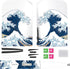 eXtremeRate eXcover The Great Wave Top Bottom Cover Compatible with ps5 Console Disc Edition, Replacement Faceplate Backplate Shell Skin Compatible with PS5 Console "Disc Version"