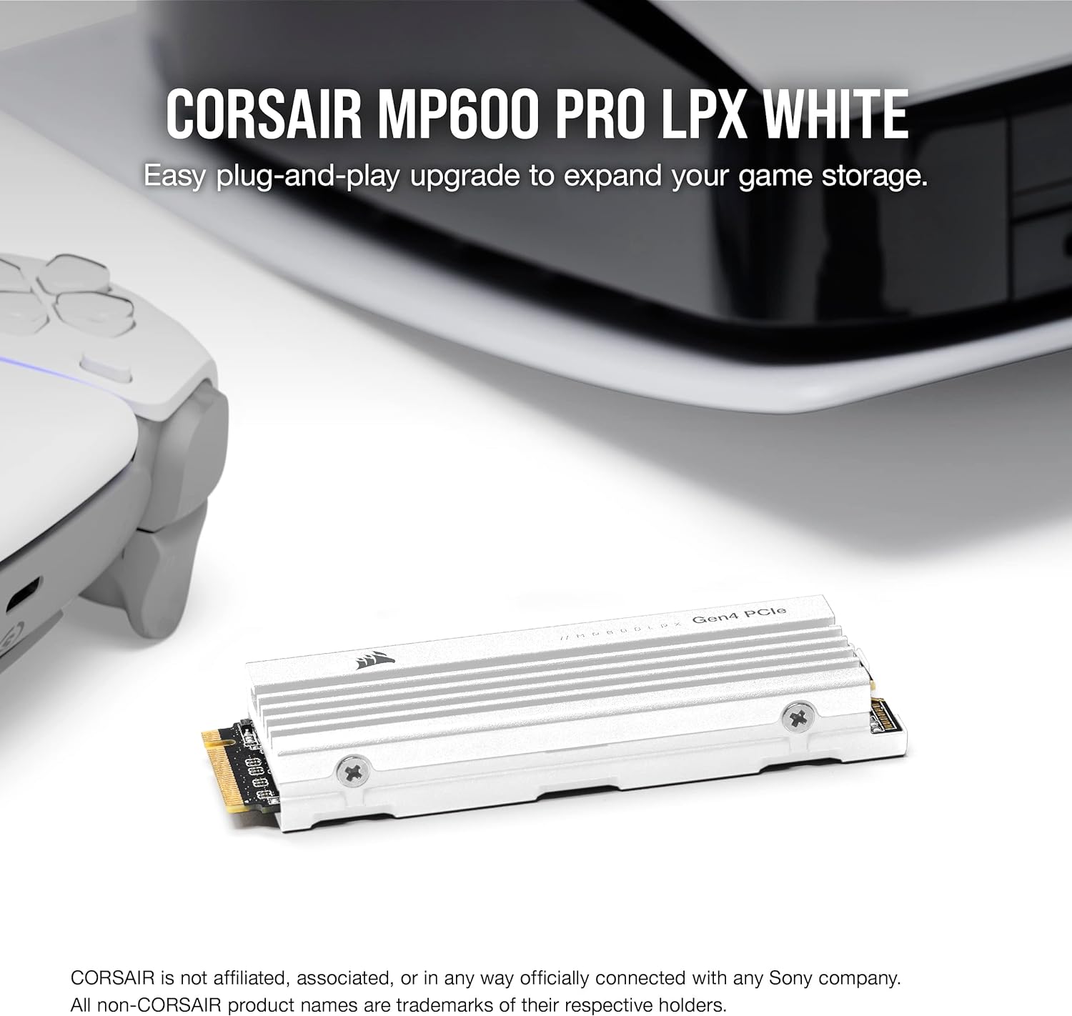 Corsair MP600 PRO 2TB M.2 - Optimised for PS5 - NVMe PCIe x4 Gen4 SSD - Up to 7,100MB/sec Read & 6,800MB/sec Write Speeds